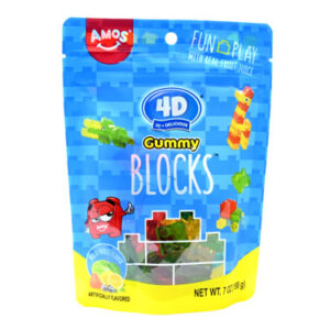 Amos 4D Gummy Blocks 7oz Peg Bag 12ct